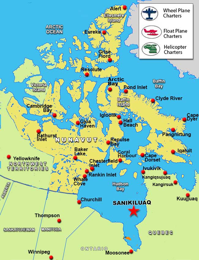 Charter Flights To Sanikiluaq Nunavut